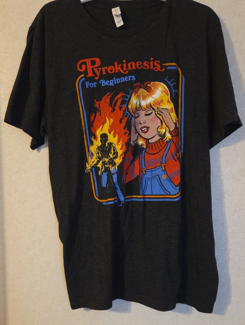 Women's Black Graphic Tee - Pyrokinesis For Beginners Print
